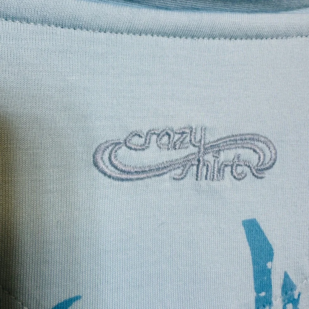 Crazy Shirts Polo Shirt Mens XL Blue Pima Cotton Tribal Graphic Short Sleeve